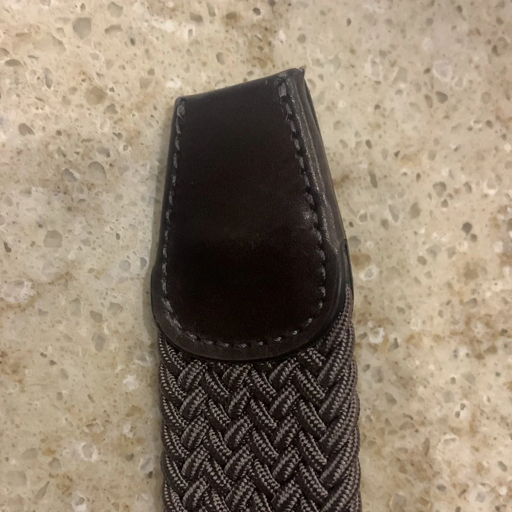 NWT Magnanni Nadal Grey Braided Belt Size X-Large